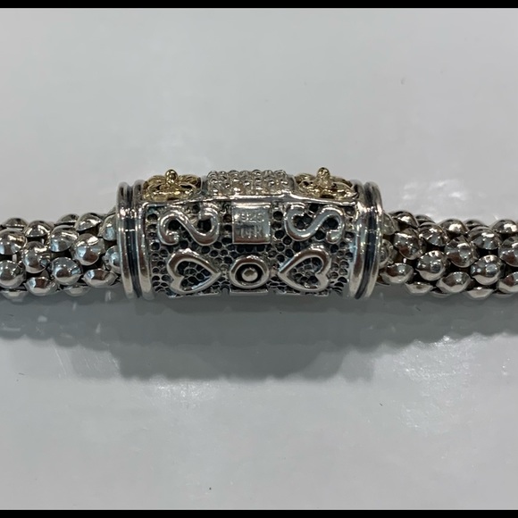 ⭐️Gabrielle Bruni⭐️ Sterling Silver, 14K and White Diamond Accent Necklace - Picture 5 of 8